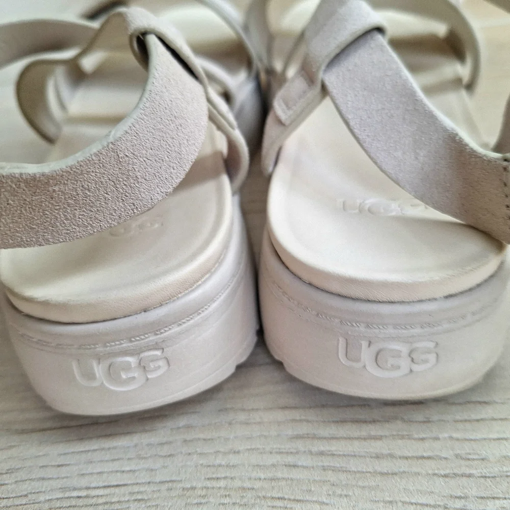 UGG Zayne Ankle Strap II women's Cream Adjustable Strap Platform Sandals Size 11